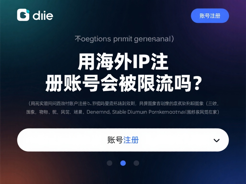 用海外IP注册账号会被限流吗？海外IP注册账号限流的因素有哪些？海外IP配图