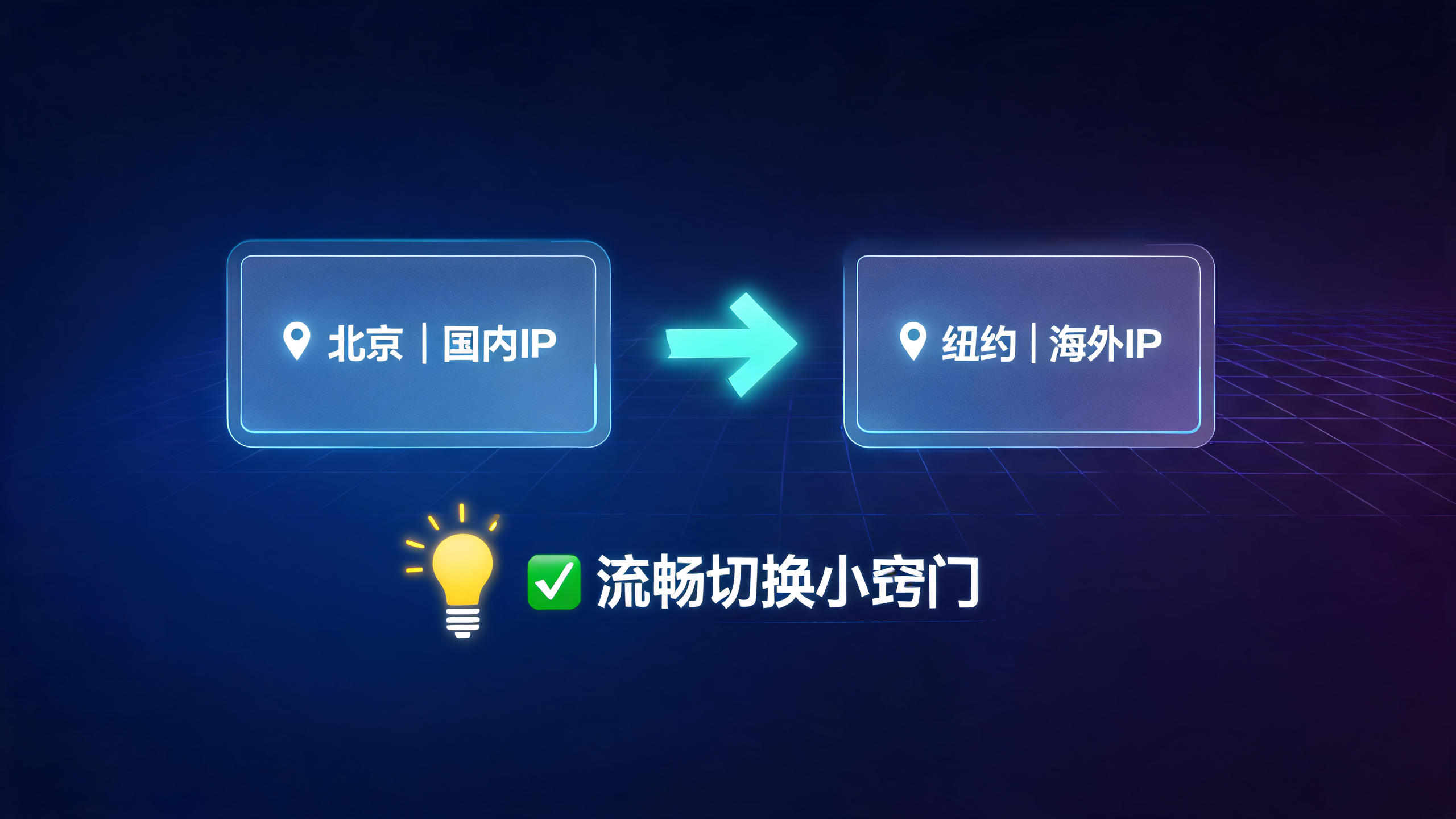 异地切换海外IP节点，流畅使用小窍门海外IP配图